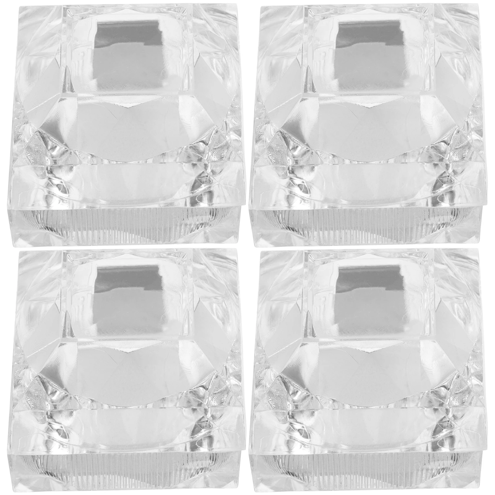 

Fancy Jewelry Storage Box Engagement Ring Boxes Display Organizer White Acrylic Small Containers