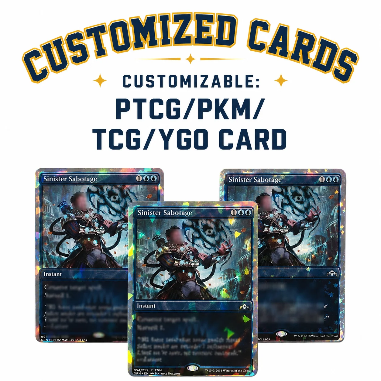 Custom Personalized Proxy Trading Card Holographic Matte Photo Anime Card for YGO MTG TCG PTCG Unique Gift for Collectors