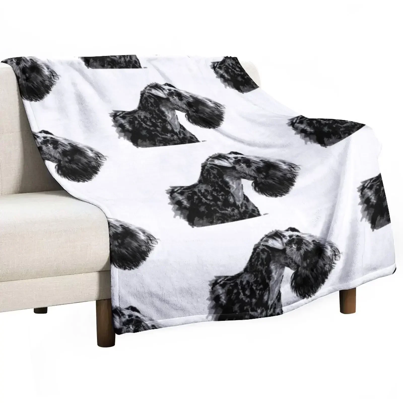 Kerry Blue Terrier Throw Blanket For Baby Polar Hair Decorative Throw Hairys Giant Sofa Blankets