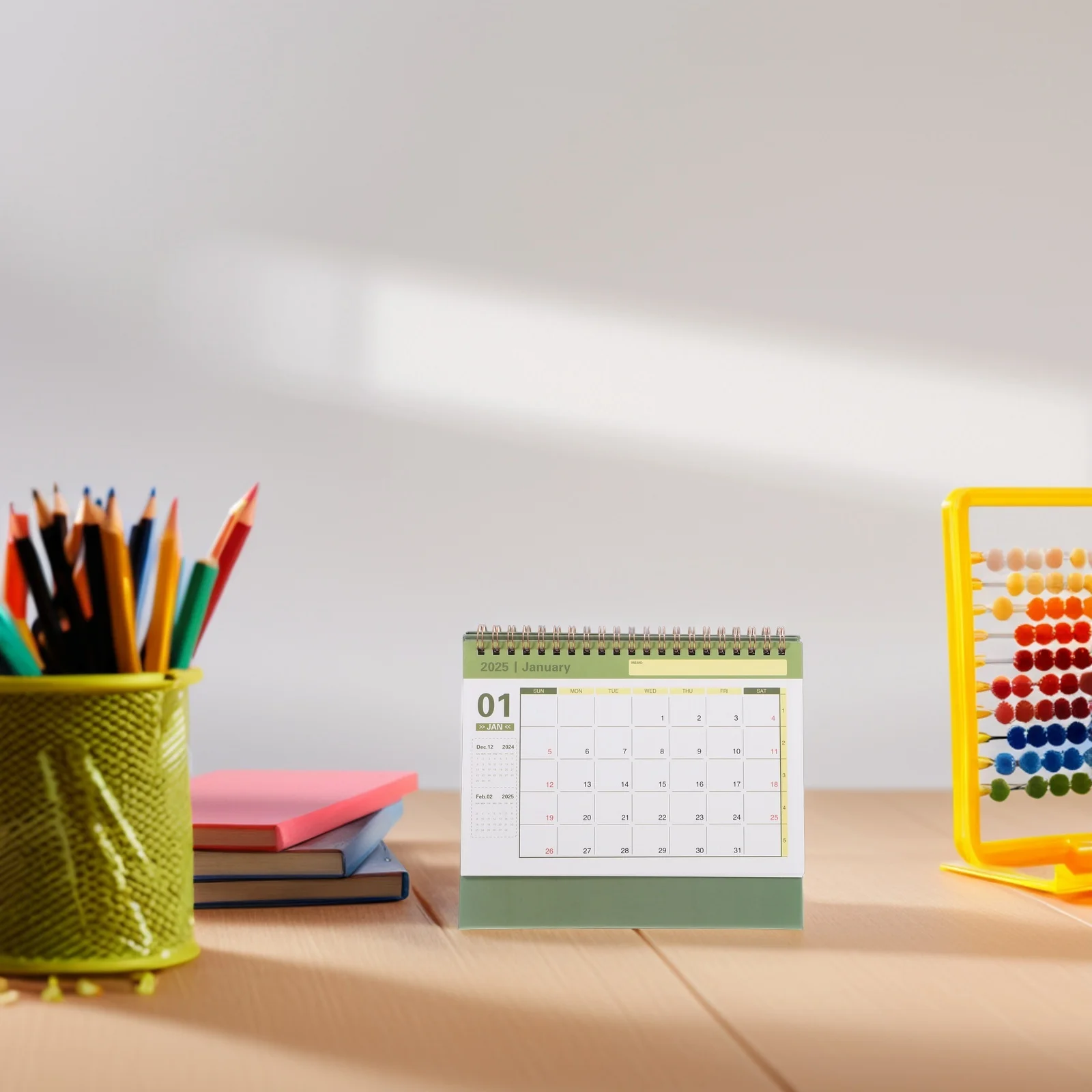 

Desk Calendar Mini Standing Home Office Supplies Decorative Month Desk Standing Calendar Decoration Spiral Table Top Gifts
