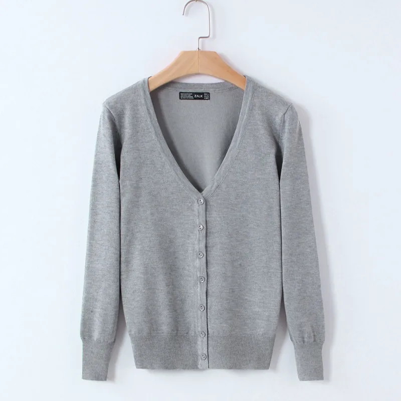 20 Solid Color Women's Knitted Cardigan Coat Autumn Winter 2026 Casual V-Neck Long Sleeve Sweater Female Large Size 3XL 4XL