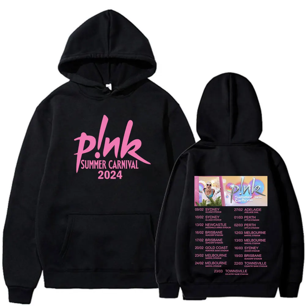 

Pink Singer Summer Carnival 2024 Tour Concert Hoodie Men Women Fashion Harajuku Pullover Vintage Oversized Sweatshirts Fans Gift