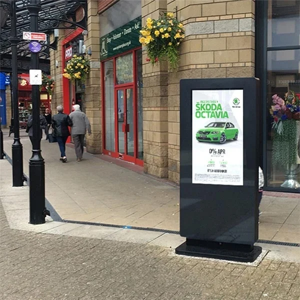 OEM Outdoor Ip65 Floor Standing Waterproof Display Advertising Digital Signage Touch Screen Lcd Poster Totem Kiosk For Business