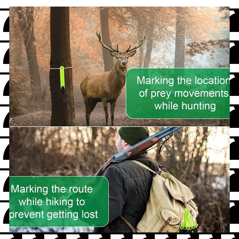 

A44U 36 шт. двусторонние светоотражающие маркеры для троп для маркировочной ленты для троп деревьев, маркировочные кнопки с зажимами