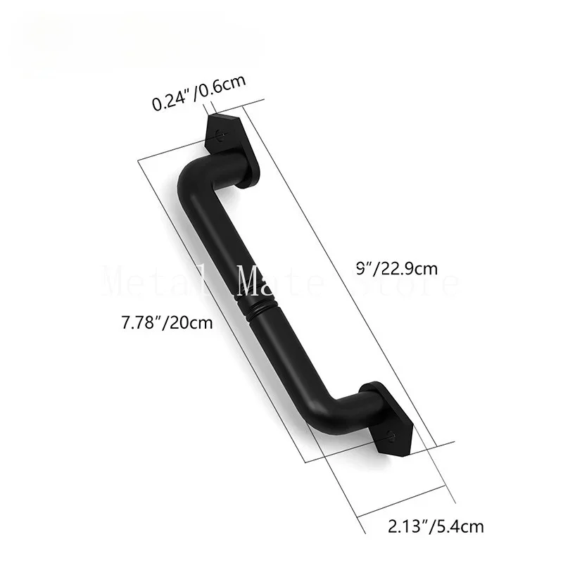 American style barn door iron handle arrow shaped handle carbon steel handle cast iron