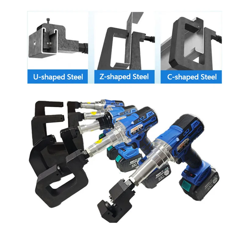 LX-20080 Portable Hydraulic Punching Machine 200mm Throat Depth Rapid Hydraulic Hole Puncher Dies Angle Iron Channel