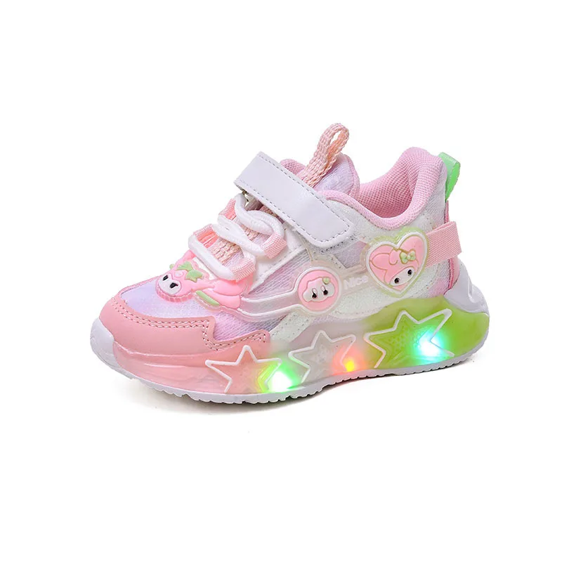 1-6 Years LED Baby Luminous Shoes Girls Glowing Children Sport Sneakers for Kids Girls Casual Toddler Shoes Led Flash Lights