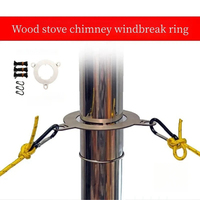 Smilodon-Outdoor Camping Wood Stove Pipe Windscreens Fixing Accessories Chimney Pipe Fixed Windscrew Rings ﻿
