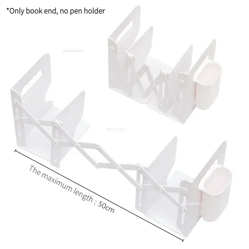 2Colors Retractable ABS Book Stand Creative Students Use Bookshelf Data Clip Stretch File Baffle Retract Zoom Book Shelf Bookend