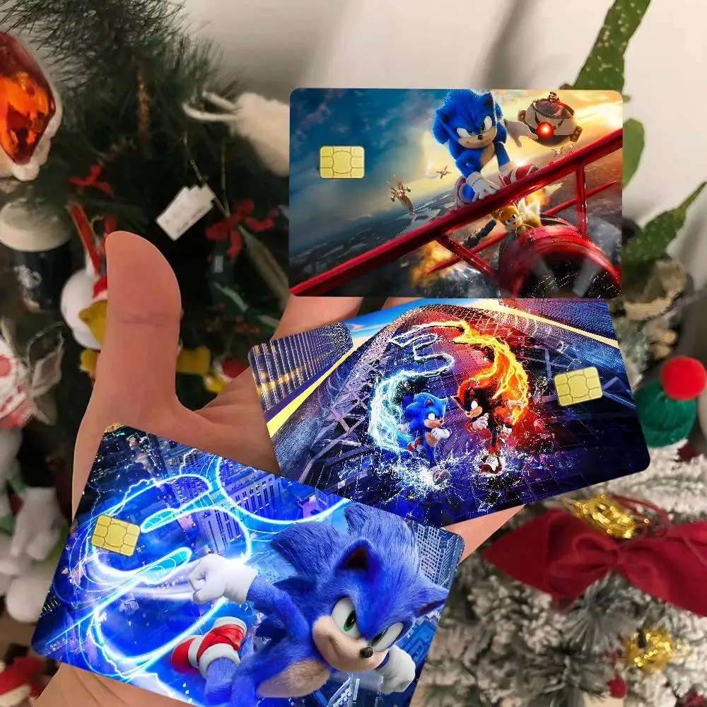 أمين H-القنفذ 2024 أنيمي الكرتون الجلد ملصقات فيلم الشريط الحال بالنسبة لبطاقة الخصم الائتمانية الكبيرة الجانب الأمامي #2