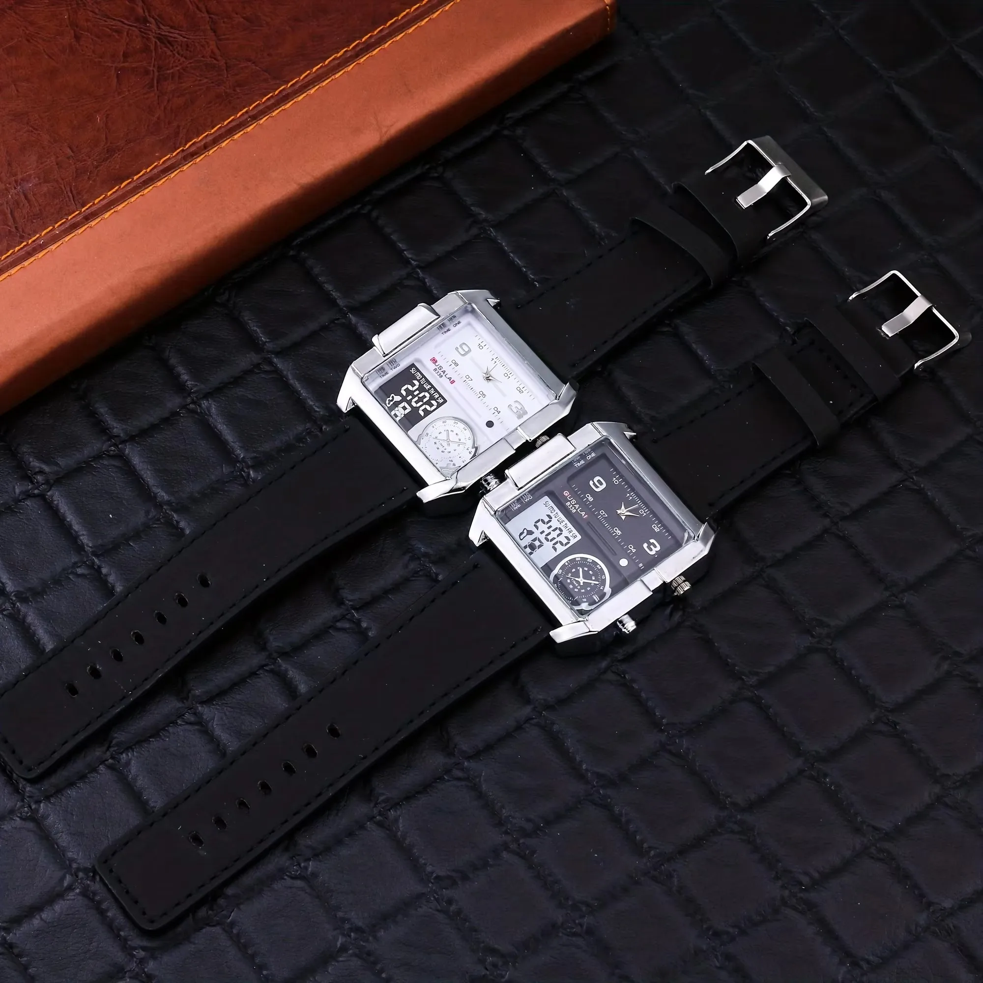 Zegarek męski Western Wild Zegarek motocyklowy Męski i damski Super duża tarcza Dominujący kwadratowy zegarek na co dzień dla par