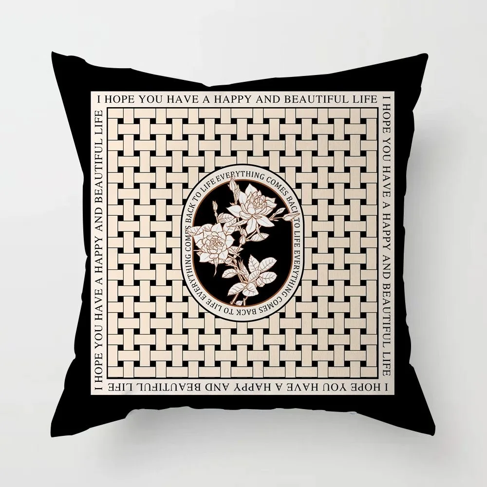 Retro Light Luxury American Pillowcase Sofa Cushion Cushion Cover Bedroom Bed Pillow Cover Square.