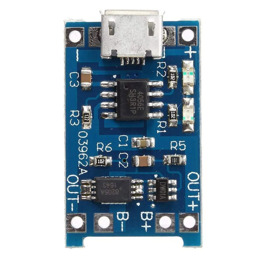 10pcs 5V 1A 18650 Lithium Battery Charging Board TP4056 Lithium Battery Charging Board Micro USB Charging Protection Module