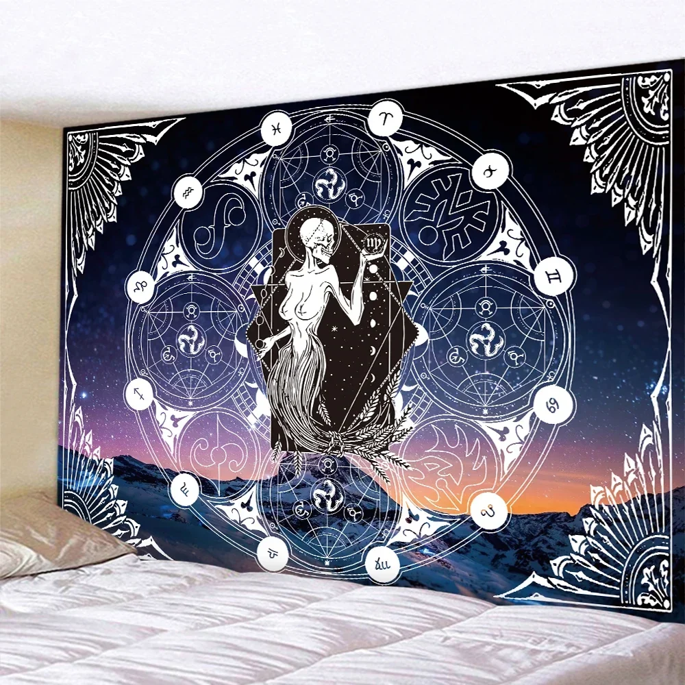 Moon constellation home decoration tapestry hippie bohemian wall hanging bedroom wall decoration background cloth yoga mat