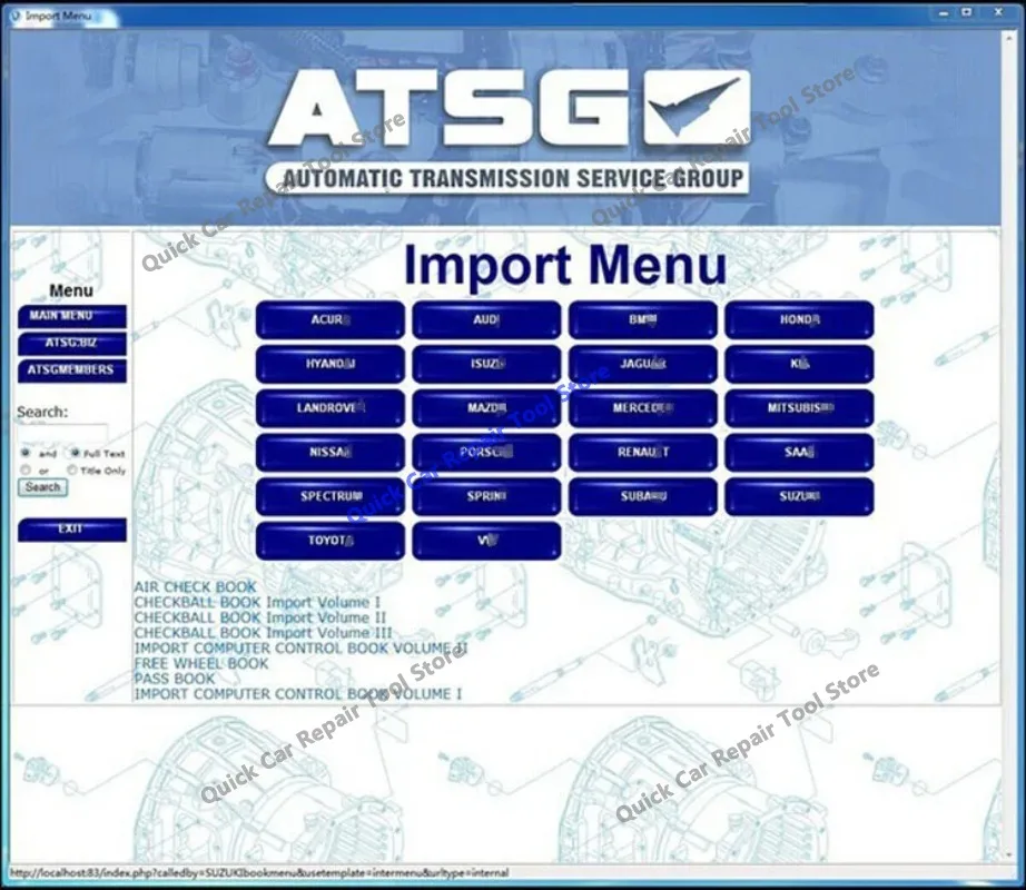 ATSG 2017 Automatic Transmission Maintenance Group Repair Information Car Repair Software Unit Failure Detection +Install video