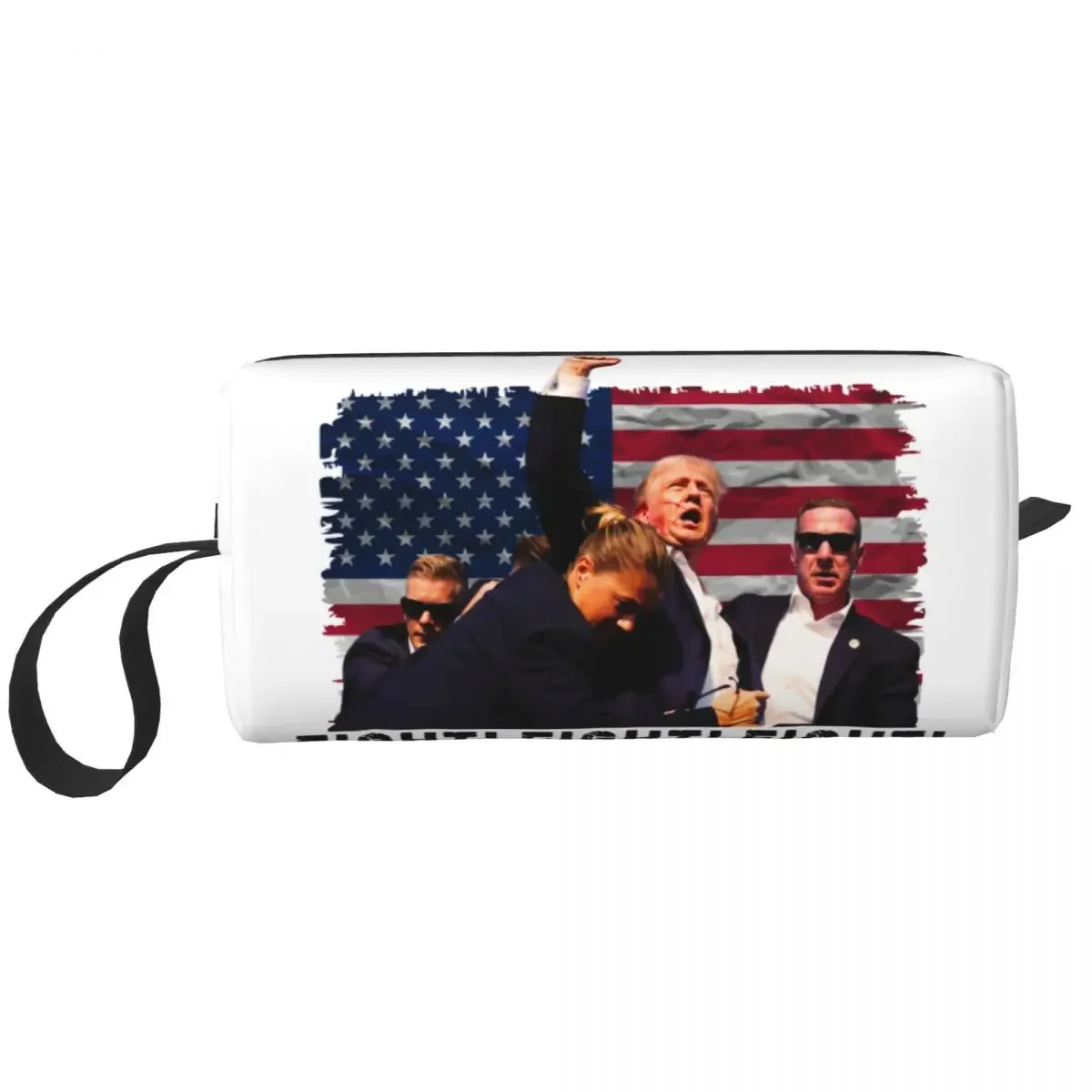 Custom Travel Trump Will Be Back Toiletry Bag Cute American USA Makeup Cosmetic Organizer for Women Beauty Storage Dopp Kit Box