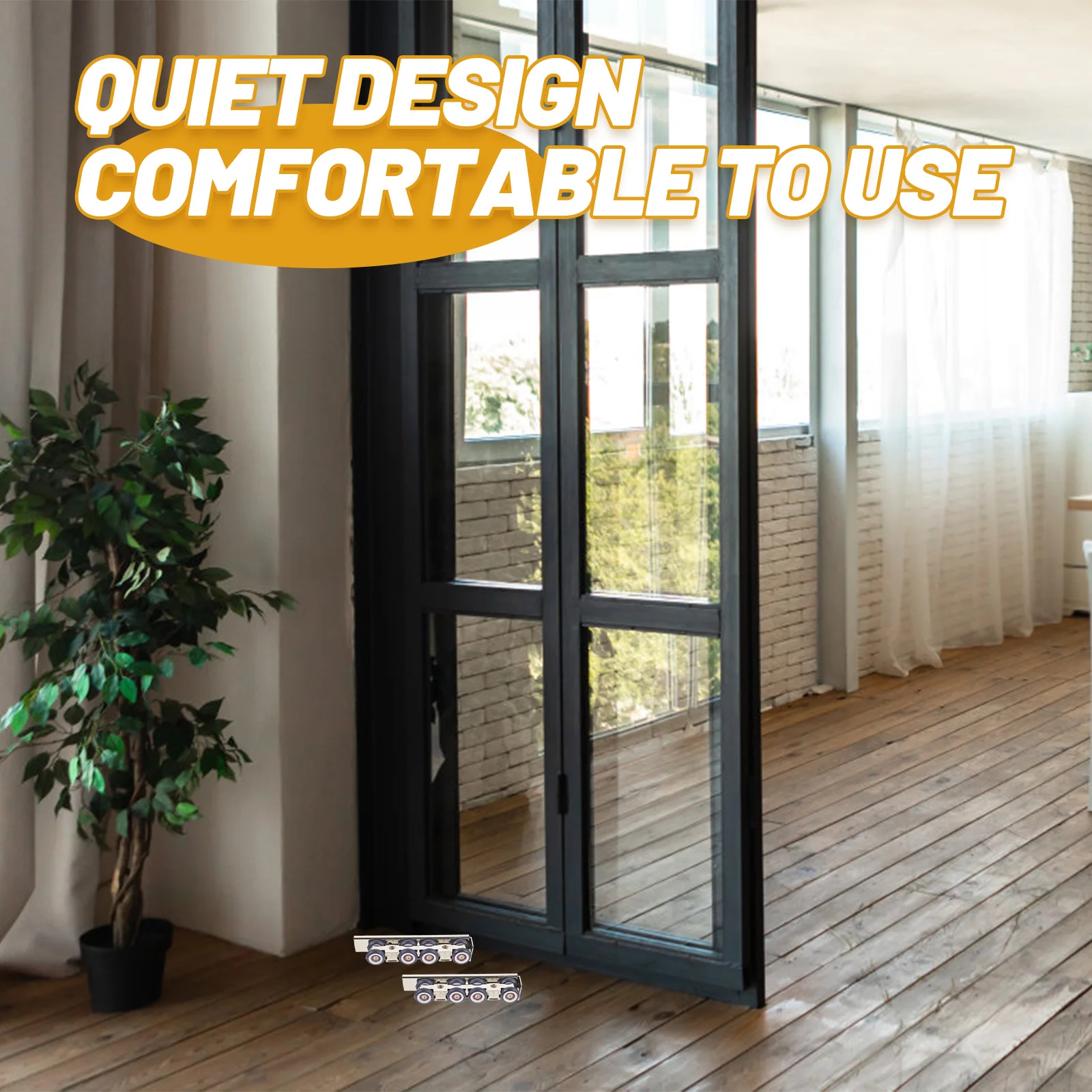 

Premium Sliding Door Hanging Wheel Durable Metal Roller Pulley For Barn Closet Install Quiet Operation Reliable