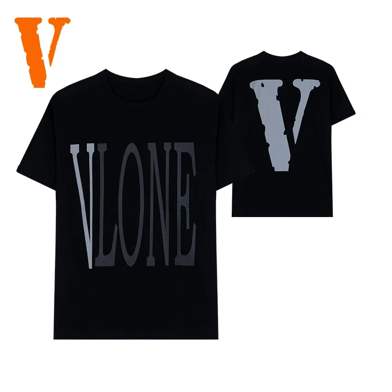 VLONE short-sleeved men's and women's 2024 new summer fashion foreign high-end good-looking couple model