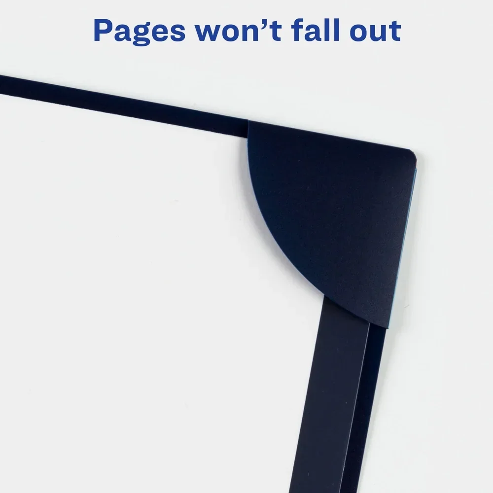 قفل زاوية مكون من 3 أكمام مجلدة لتخزين المستندات بألوان متنوعة متينة وغير قابلة للتمزق من مادة البولي بروبيلين، عبوة من 3 تنظيم