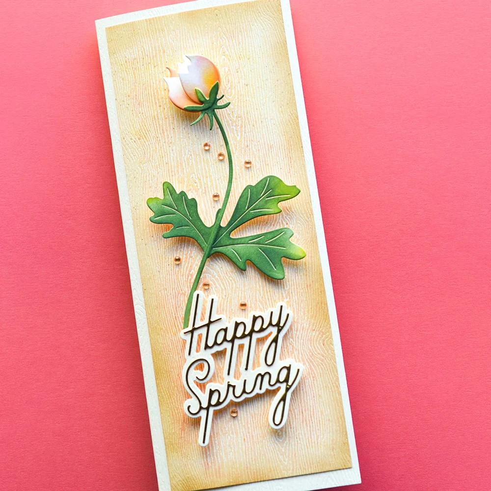 Happy Spring Miss You Warm Wishes Phrase Cutting Dies Shadow Words Die Cut for DIY Scrapbooking Embossing Craft Making 2024 New