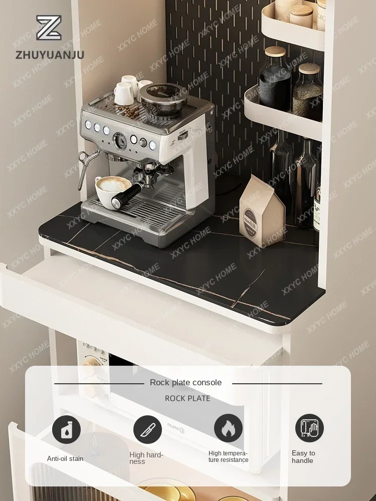 YY Wall-Side Ultra-Narrow Storage Tea Cabinet Living Room Storage Coffee Rack