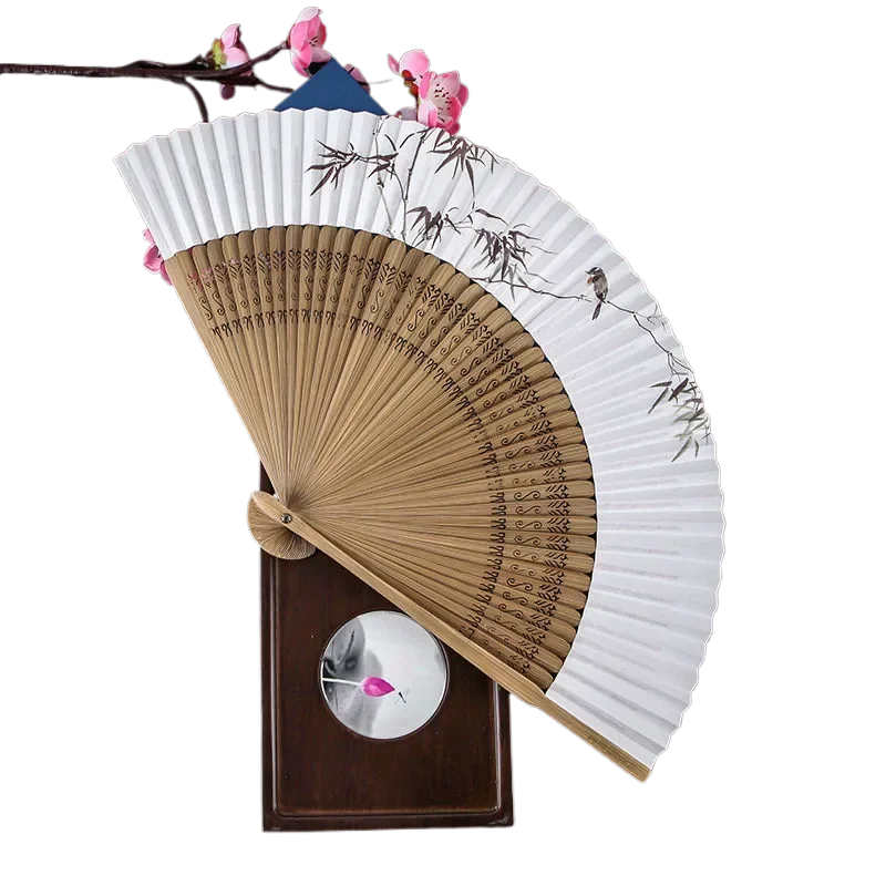 Dance Paper Fans Portable Hanfu Bambou Hand Fans Exquisite Women Paper Fan Classical Bamboo Ventilador Summer Abanicos Para Boda