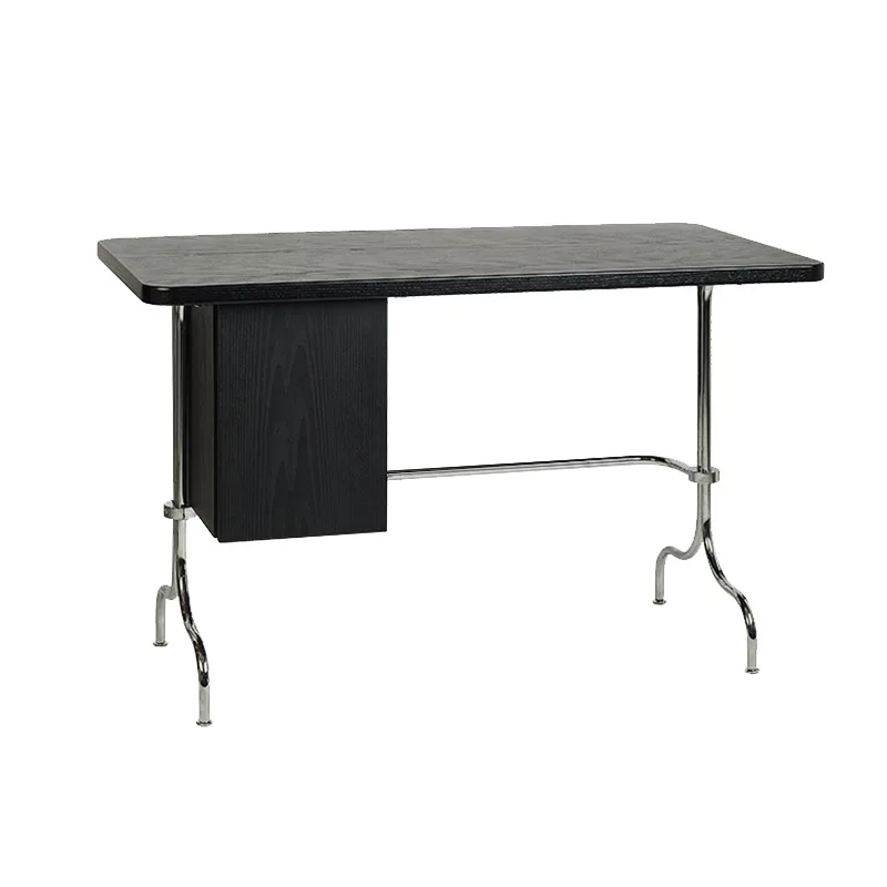 

Modern Nordic desk with drawers, stainless steel desk
