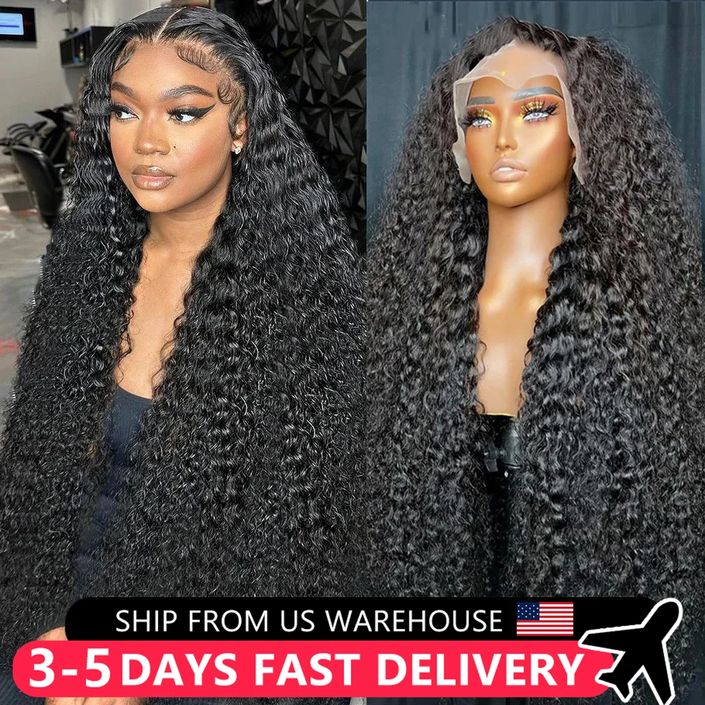 Deep Wave 13x6 Lace Front Wig 13x4 Curly Water Wave Malaysia Human Hair Wigs For Black Women 4x4 Pre Plucked Lace Closure Wig