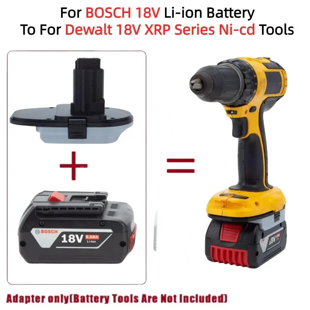 Battery Adapter/Converter For BOSCH 18V Li-ion Battery series TO for Dewalt 18V XRP Ni-cd Cordless Tools Accessory(Only Adapter)