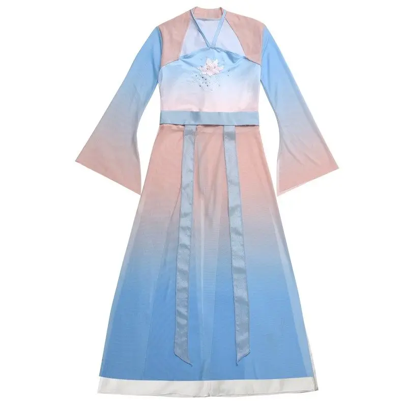 Klassieke dansvoorstellingskostuums voor kinderen, oefenkostuums, Chinese etnische meisjesprestatiekostuums