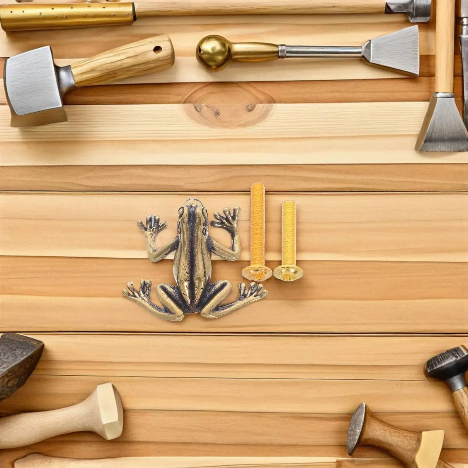 2 個の固体カエルキャビネットノブヴィンテージ動物引き出し取手ドレッサーワードローブ用真鍮家具ハンドル