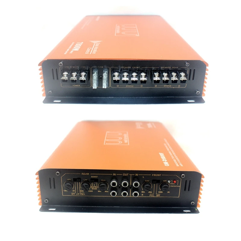 HFES Car Audio Power Amplifier 12V 7800W 4 Channel Stereo Audio Adjustable Front And Rear Sound Field Car Sound Amplifier