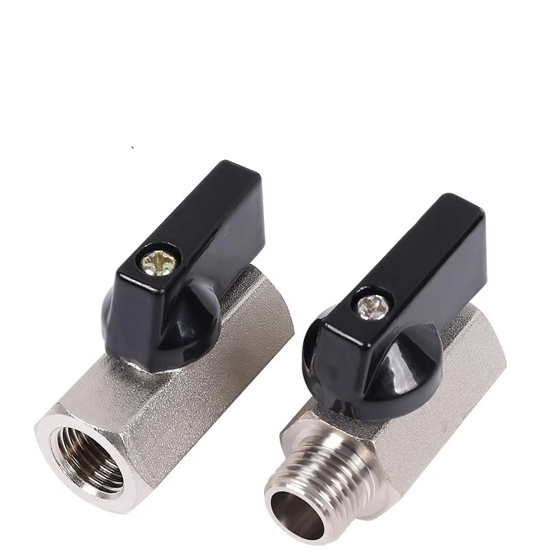 Brass Ball Valve Quick Connector Fitting 4 6 8 10 12mm Air Compressor Water Gas Oil Shut Valve Male To Female Hand Push Valve