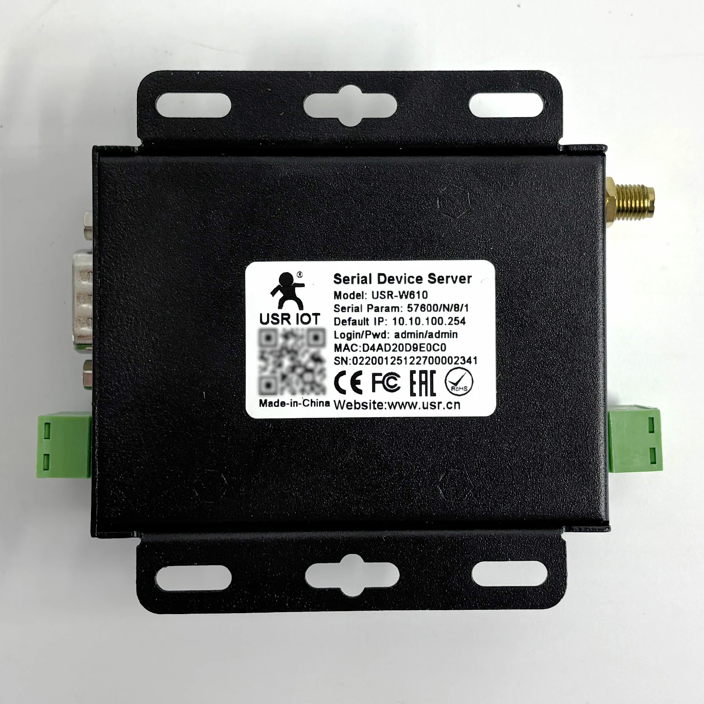 RS485 RS232 Serial to WiFi Device Server Modbus RTU to TCP Ethernet Converter Support Wireless Modbus Gateway Port PUSR USR-W610