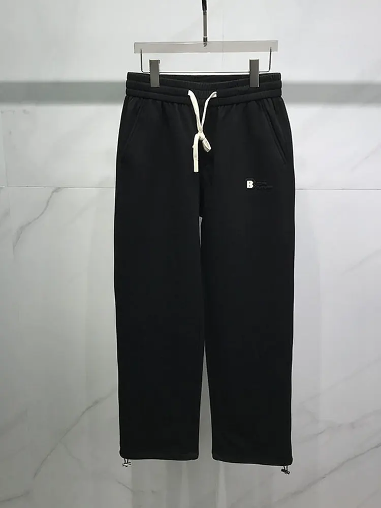 

Весна-лето, новые модные простые прямые повседневные брюки, мужские молодежные корейские свободные спортивные длинные брюки в американском стиле