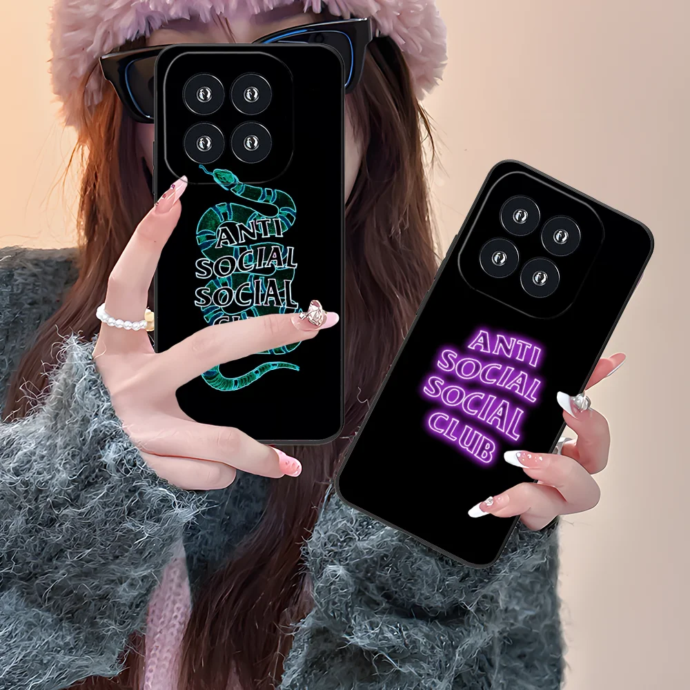 Чехол для мобильного телефона Social Club для Xiaomi 15, 14, 13, 12, 11, 10, 9 T Ultra Lite Pro S SE X 5G, черный чехол для смартфона, мобильного телефона