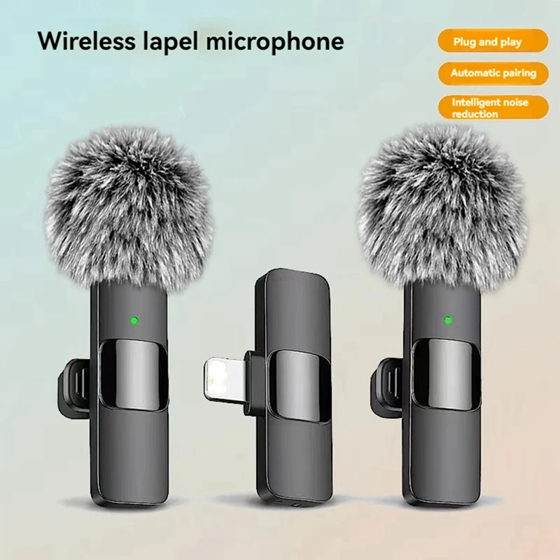 RISE-K9 Plug-And-Play Wireless Microphone For Video Recording, Interviews And Noise Reduction Wireless Mini Microphone