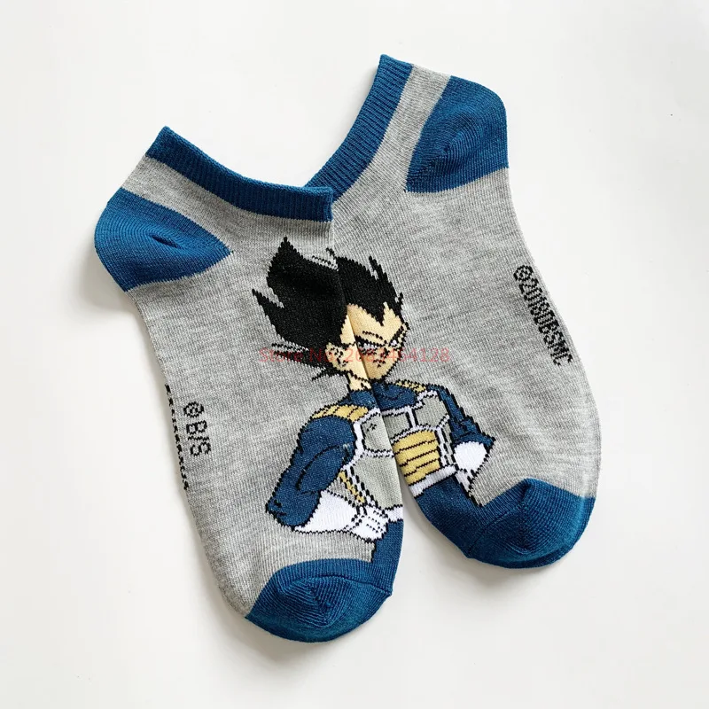 Dragon Ball Z Son Goku Animation Figure Peripheral Boat Sock Anime Tube Socks Goku Vegeta Fashion Cartoon Sock For Male Female