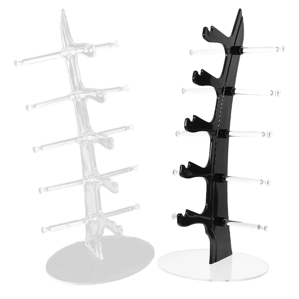 

2 Pcs Desktop Glasses Display Stand Travel Sunglasses Plastic Organizer Eyeglass