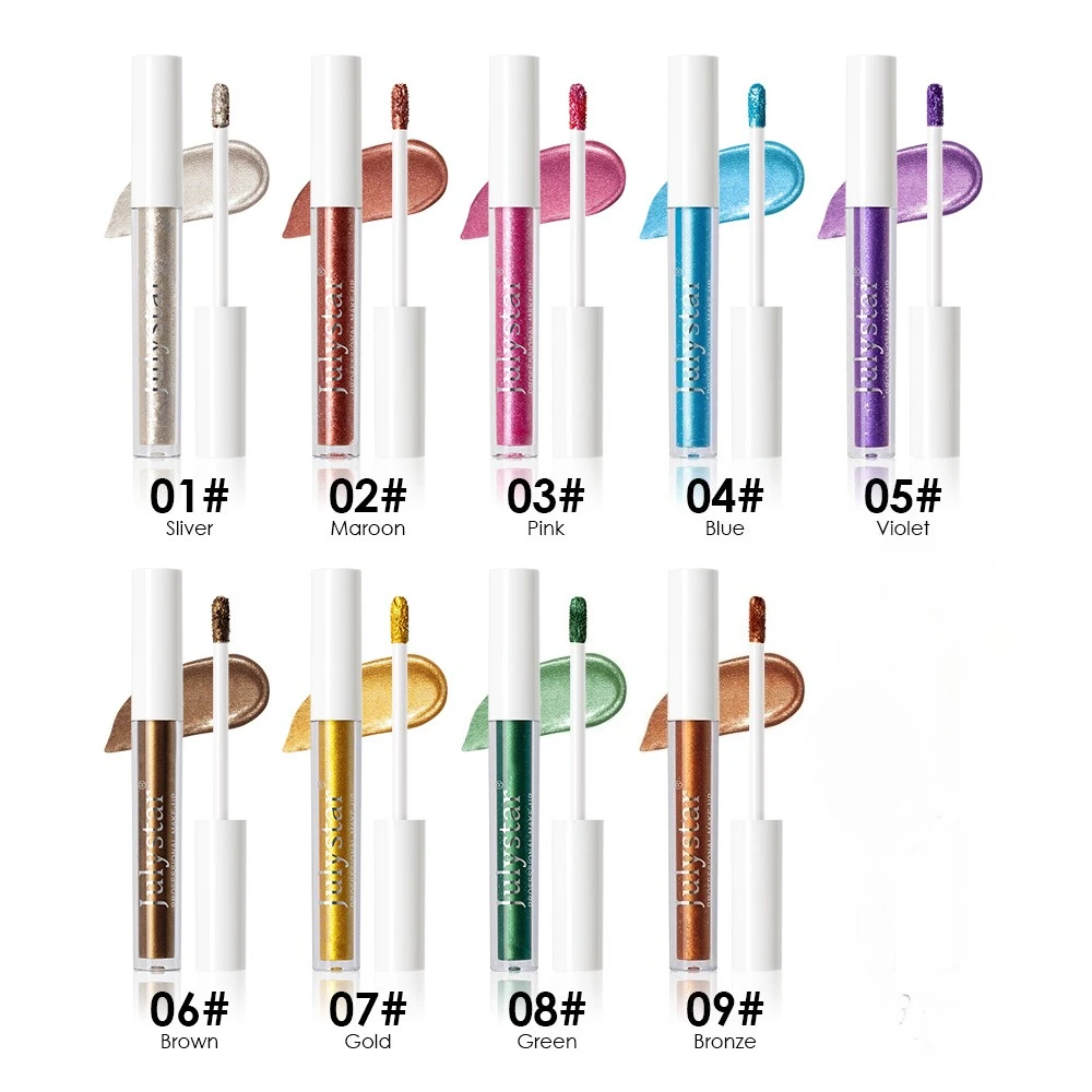 カラフルな防水リキッドアイシャドウ メタリック仕上げ 長時間持続 ハロウィンコスチュームパーティー ゴシックルック ステージメイク用