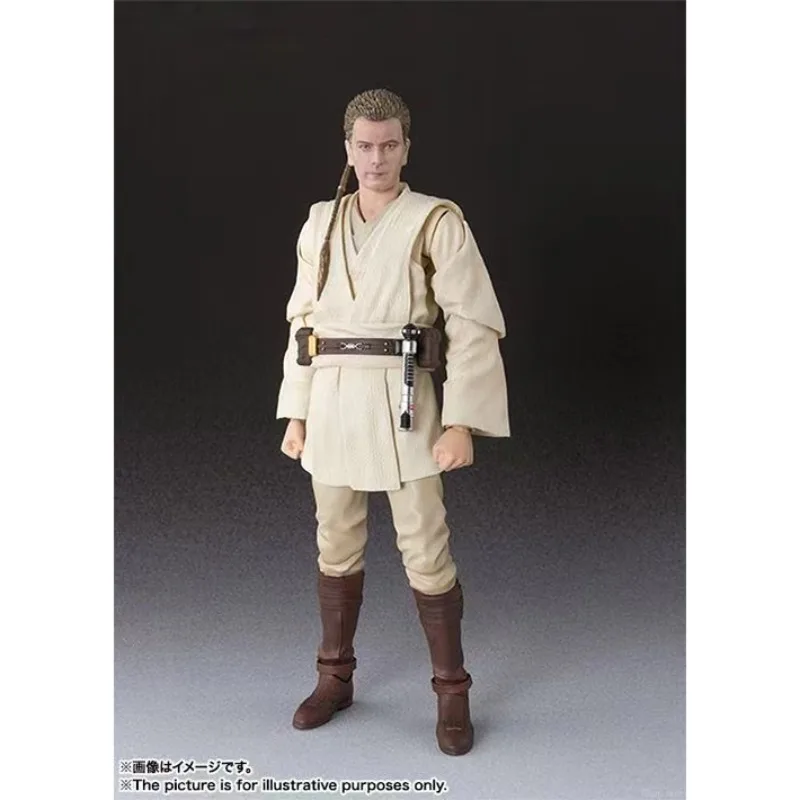 Bandai Original S.H.Figuarts Star Wars Episode I The Phantom Menace Obi-Wan Kenobi Action Figure Toys for Boys Girls Kids Gifts