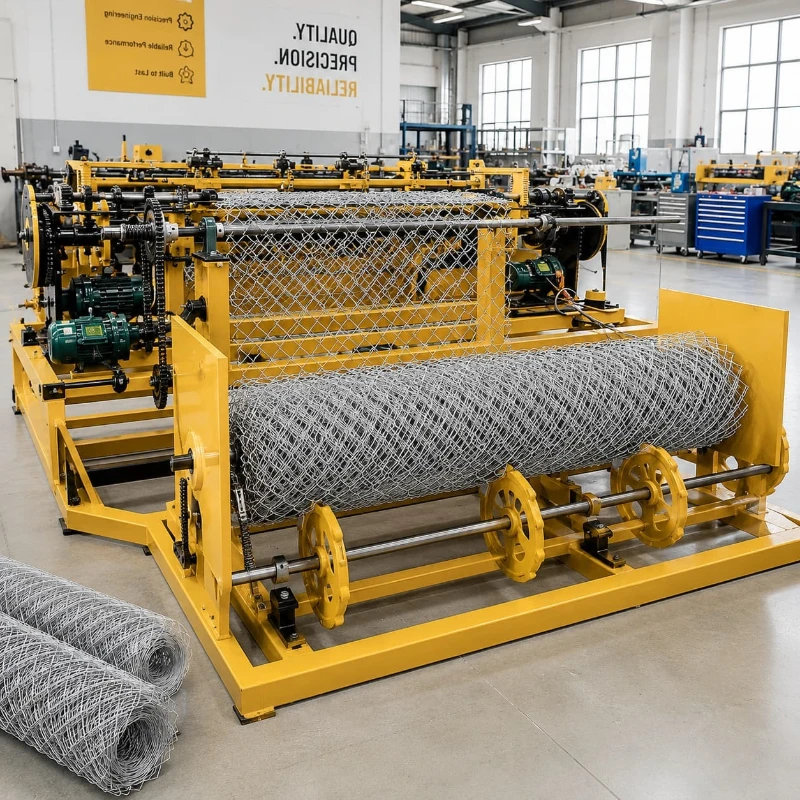 Chain Link Fence Machine Automatic Mesh Weaving Equipment Customized for Industrial Mesh Rolls for Factory Use