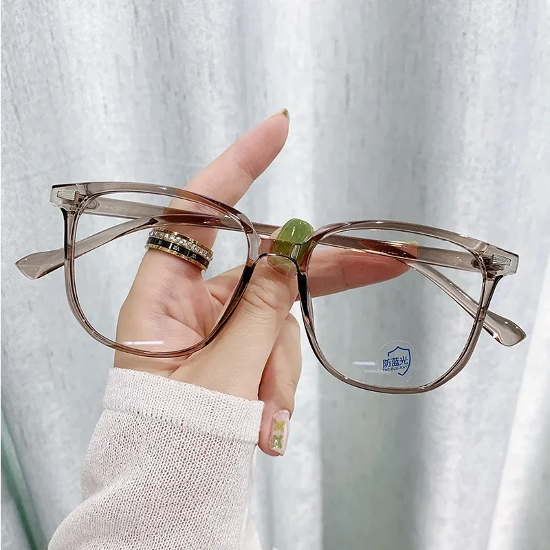 Finished Ladies Myopia Glasses Retro Anti Blue Light Blocking Near Sight Eyeglasses Optical Prescription Short-sight Eyewear