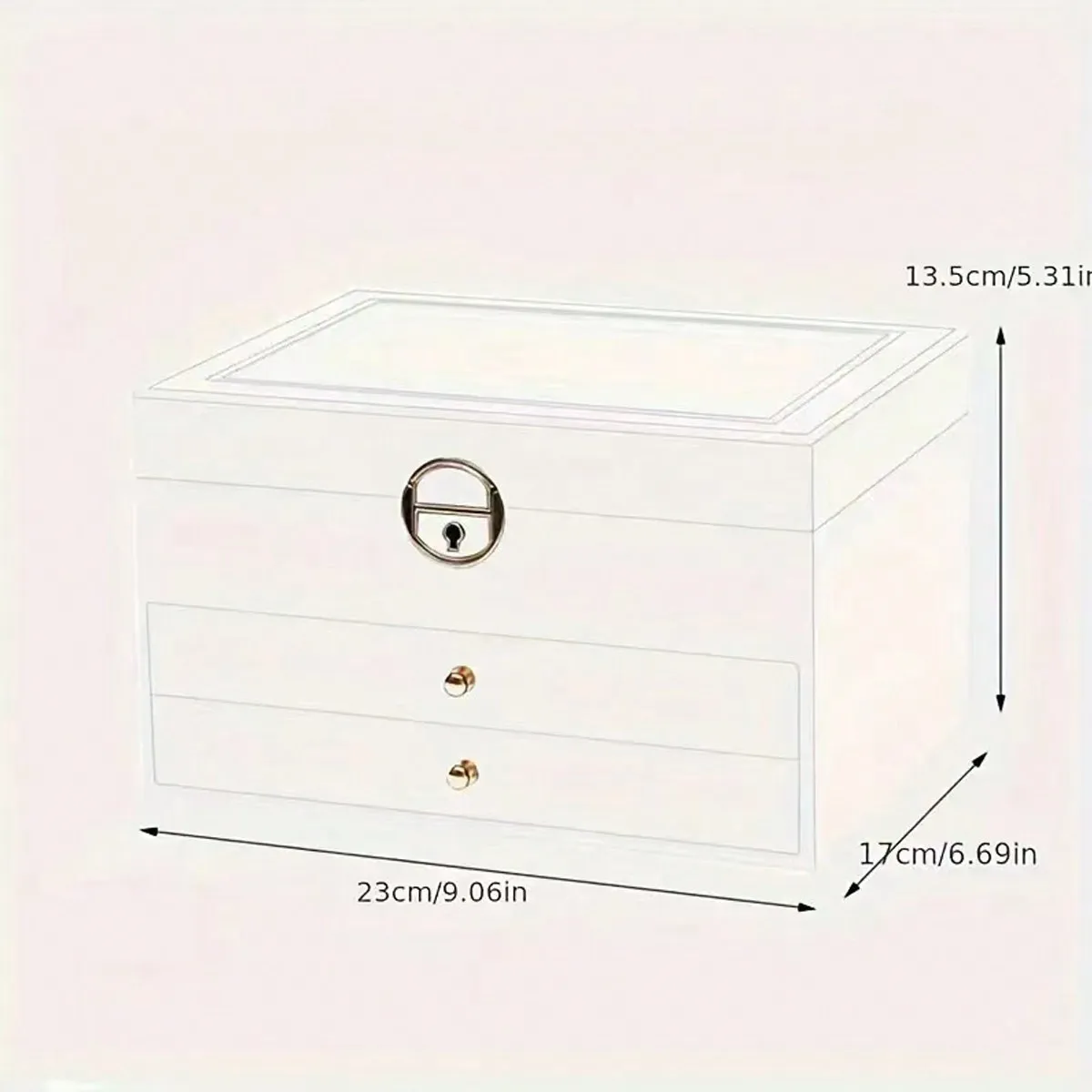 1 Stück 3-lagige Schmuckschatulle aus PU-Leder mit großem Fassungsvermögen: Abschließbare Aufbewahrung für Uhren, Ringe, Ohrringe und Halsketten