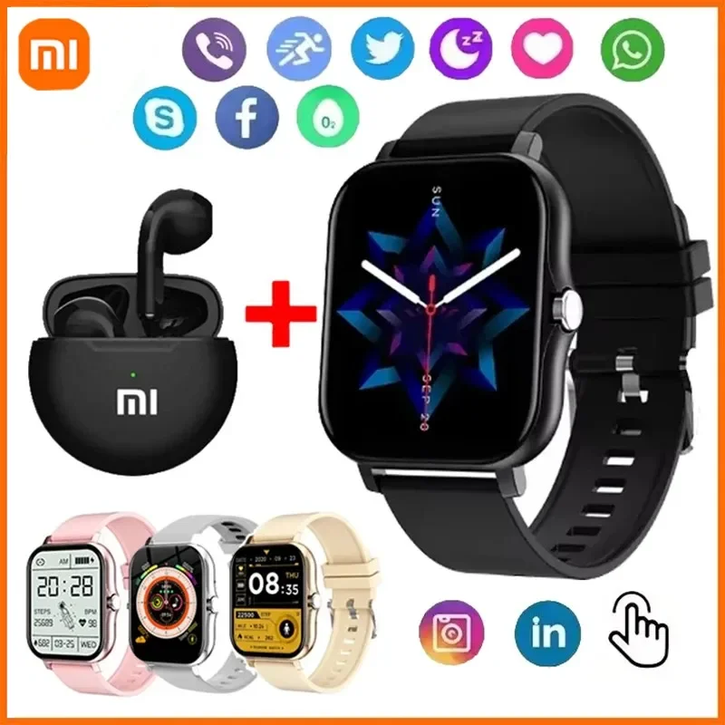 Xiaomi smare nézni vel Fülhallgató Hölgy Adomány Élegáns játékos Fitnesz watches Kőr Aránylat Képellenőrző Vízálló smartwatch számára IPhone samsung