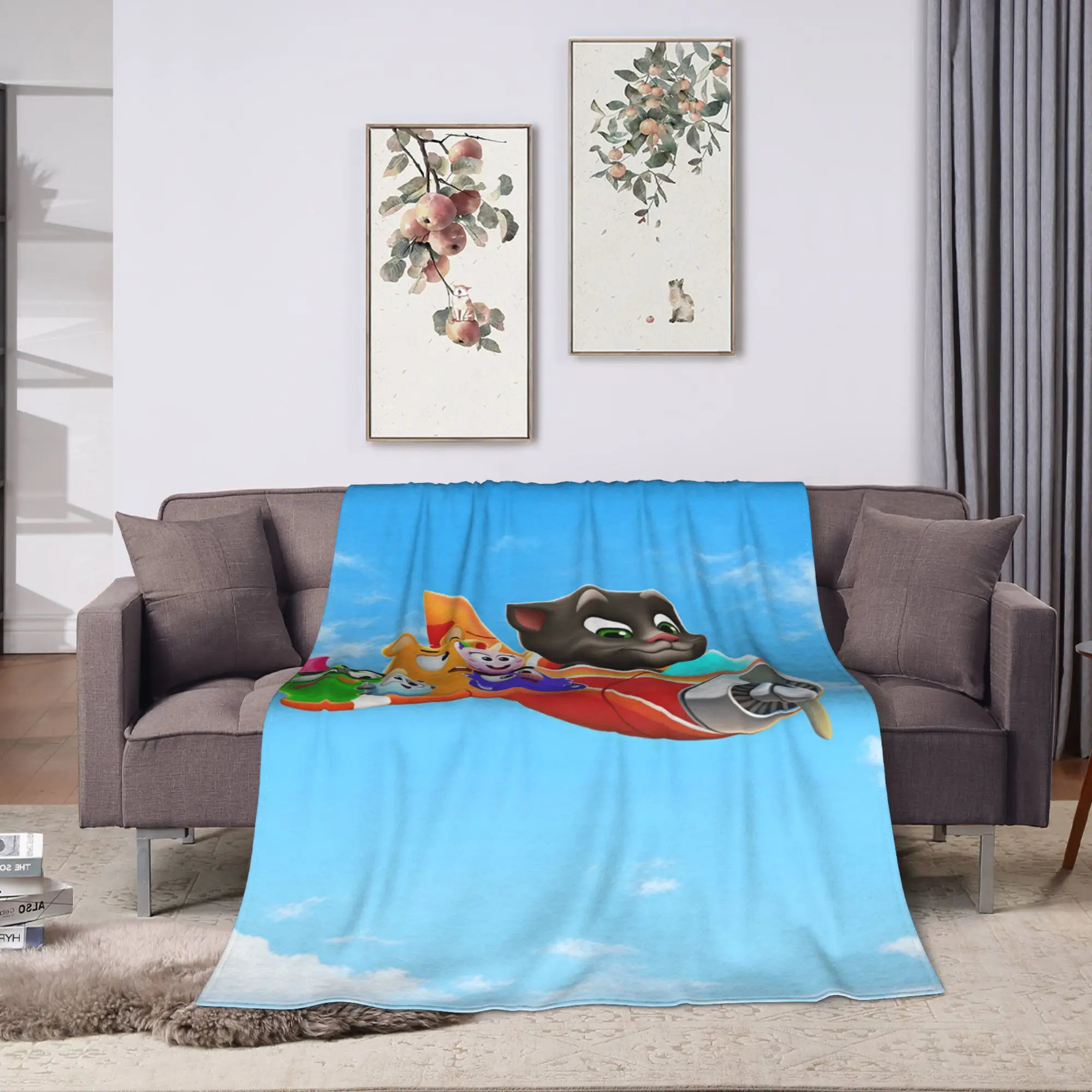 Decorative T-Talking T-Tom And F-Friends Blanket Winter  Soft Cozy Throw Blanket Child Home Decor Flannel Bedspread Bed Cover