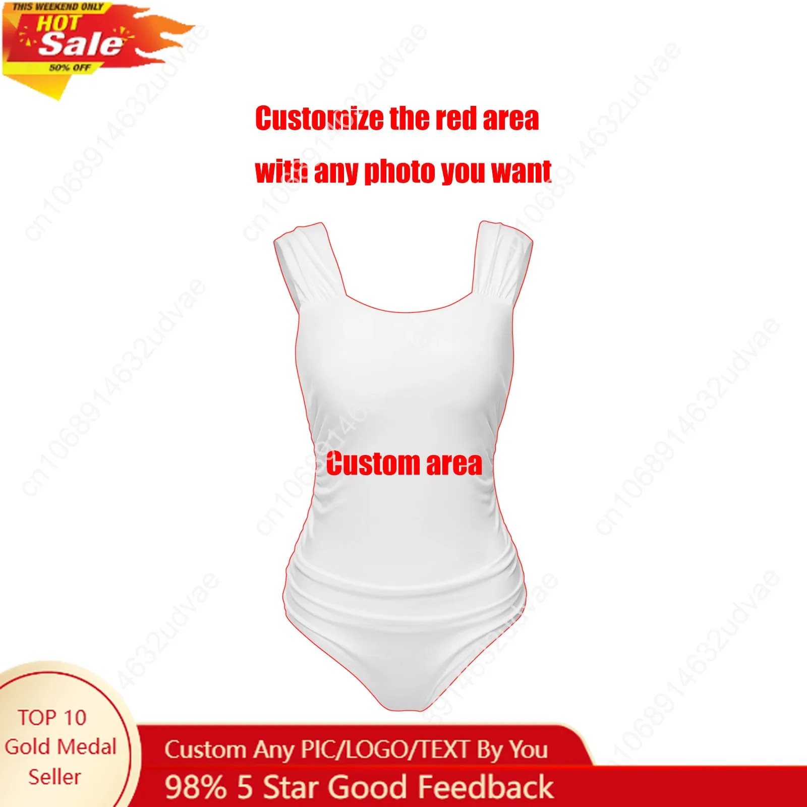 

Custom One Piece Swimsuit Wide Strap Women Bathing Suits Personalized Swimwear Pool Party Beach Sexy Bikini Customize Beachwear