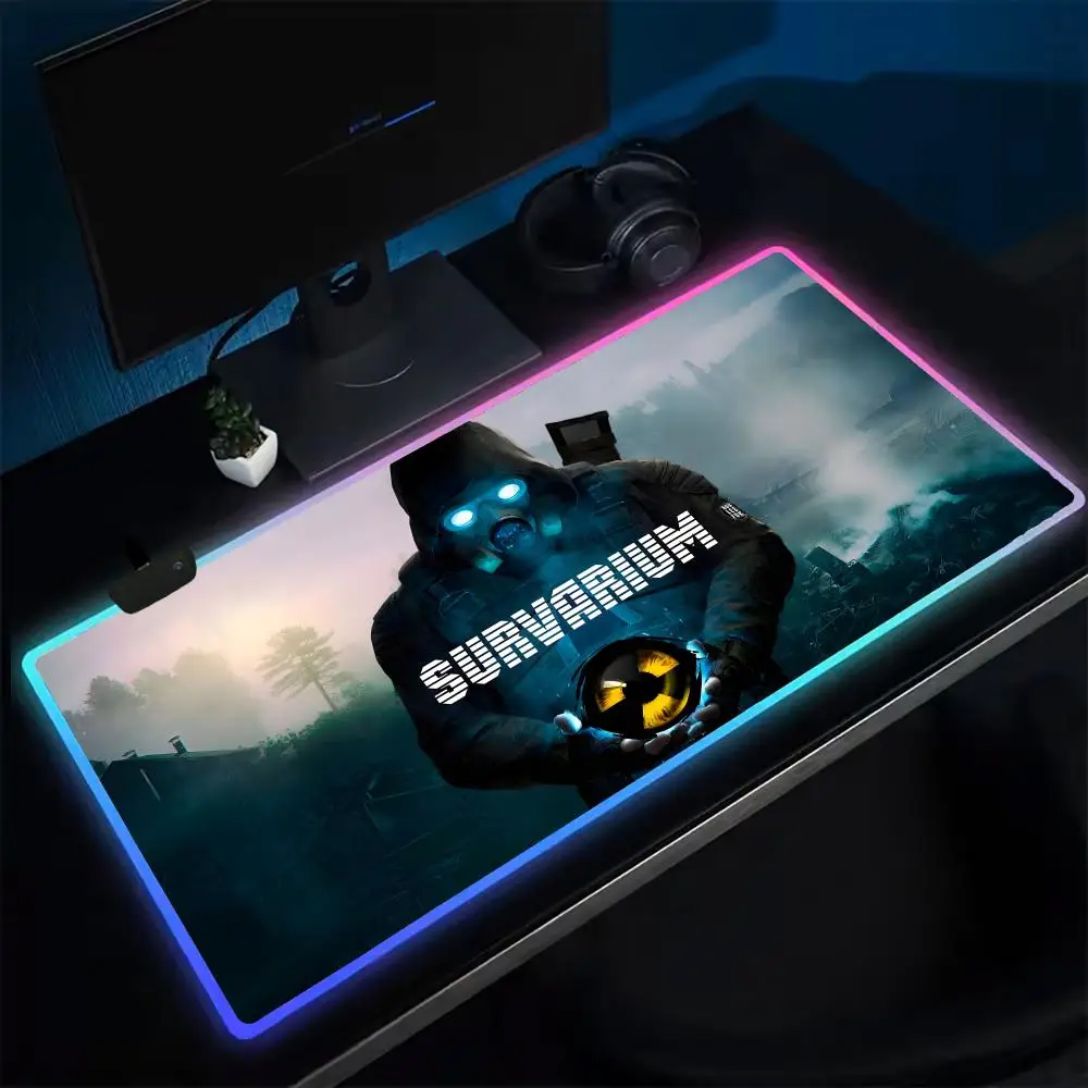 Cool S-Stalker 2 Mouse Pad Anime Gaming Mouse Pad LED Table Pads Backlit Rubber Desktop XXL Mousepad RGB Desk Mats