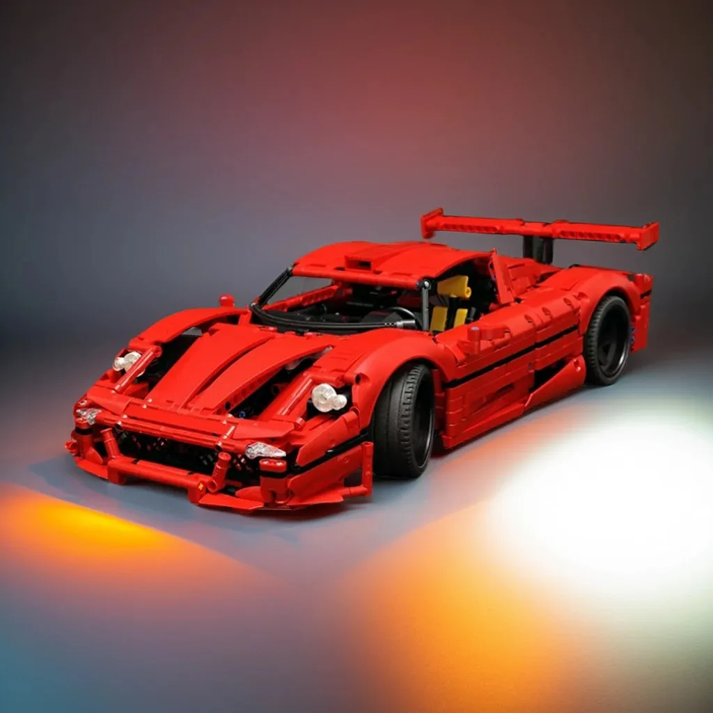 

1937pcs MOC Ferraried F50 GT High-Performance Race Car DIY Model Building Blocks Birthday Toys Gift