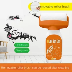 Clean Taste Environmental Protection Wall Paint Latex Paint Graffiti Repair Wall DIY Renovation with Small Roller Brush Paint